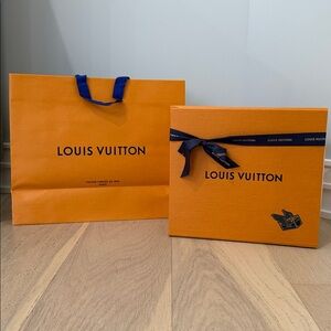 Louis Vuitton Storage/Gift Box with Navy Ribbon